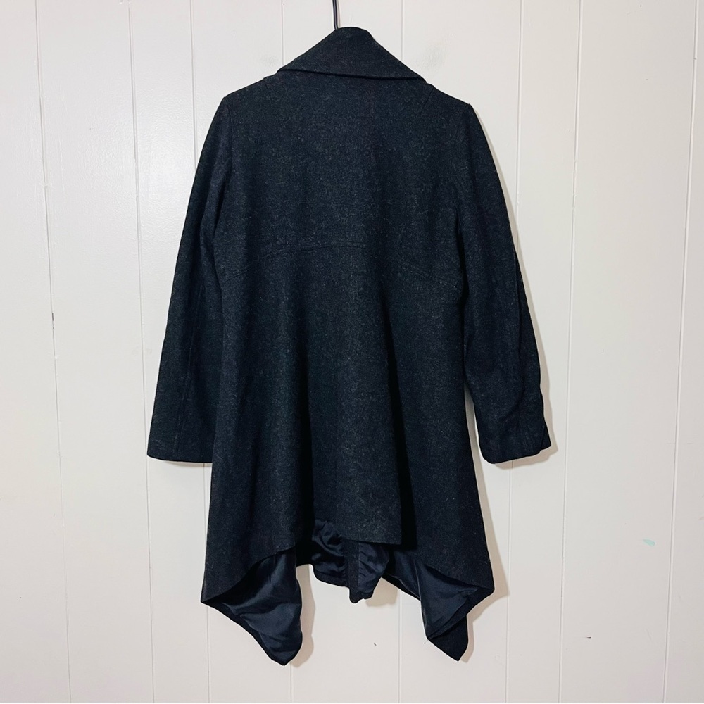 Eileen Fisher Coat Women’s Wool Blend Open Front Black Size M - Picture 6 of 9